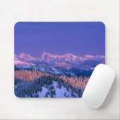 Alpenglow trifft die Gipfel des Gletschers Mousepad (Mit Mouse)