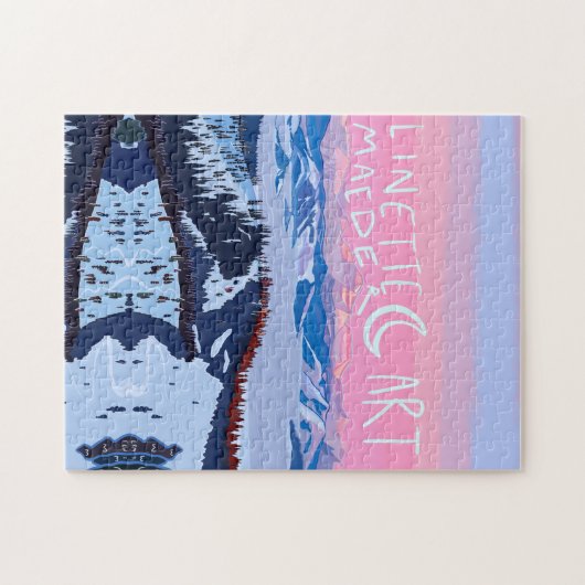 Alpenglow Winter Ski Snowboard Puzzle (Horizontal)