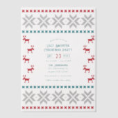 Alpenglühen Ugly Sweater Weihnachts-Party Pergament Einladungen (Vorderseite)