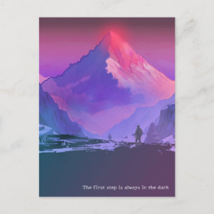 Alpengue Everest Minimalistische Motivierend Postk Feiertagspostkarte