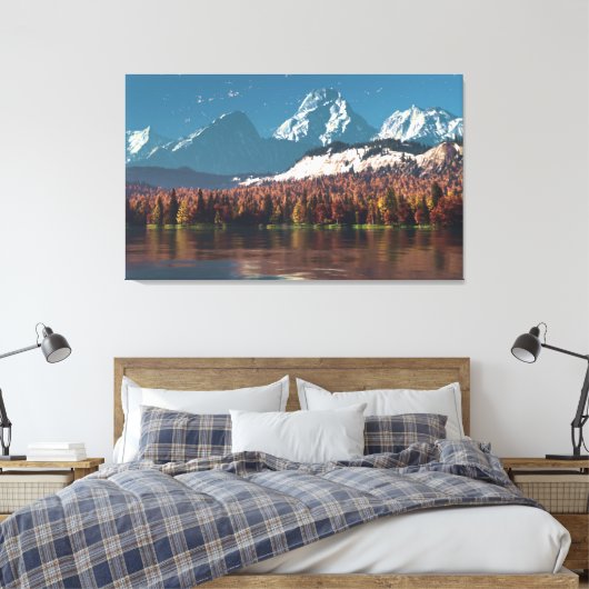 Alpenherbst Leinwanddruck (Insitu (Schlafzimmer))