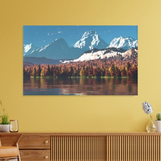 Alpenherbst Leinwanddruck (Insitu (Wohnzimmer))