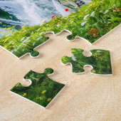 Alpenhütte am Wasserfall Puzzle (Seite)