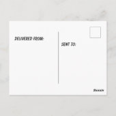 Alpenibex auf Felswand Postkarte (Rückseite)