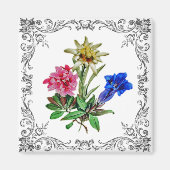 Alpenische Blume Magnet (Vorne)