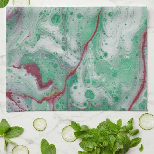 Alpenkartentuch. Geschirrtuch (Gefaltet)