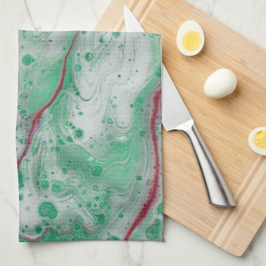 Alpenkartentuch. Geschirrtuch (Viertel Falte)