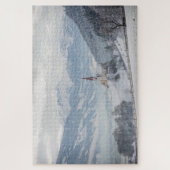 Alpenkirche in Zillertal, Österreich im Winter Puzzle (Vertikal)