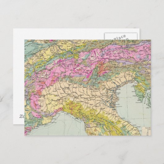 Alpenlander - Atlas Karte der Alpen (Vorne/Hinten)