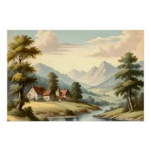Alpenlandschaft Poster