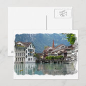 Alpenlandschaft Postkarte (Vorne/Hinten)