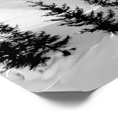 Alpenlandschaft: Schneesichere Berge Poster (Ecke)