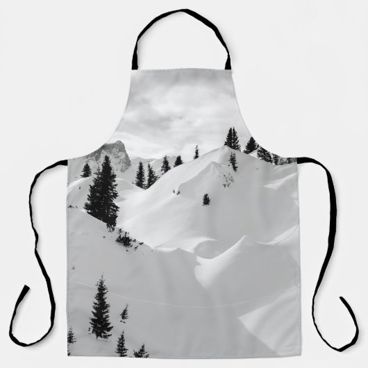 Alpenlandschaft: Schneesichere Berge Schürze (Vorderseite)