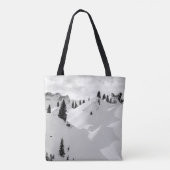 Alpenlandschaft: Schneesichere Berge Tasche (Rückseite)