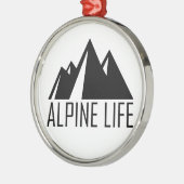 Alpenleben Ornament Aus Metall (Links)