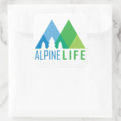 Alpenleben Quadratischer Aufkleber (Tasche)