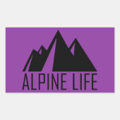 Alpenleben Rechteckiger Aufkleber (Vorderseite)