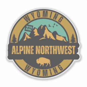 Alpennordwest, Wyoming Aufkleber