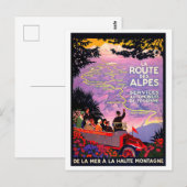 Alpenroute mit dem Auto Postkarte (Vorne/Hinten)
