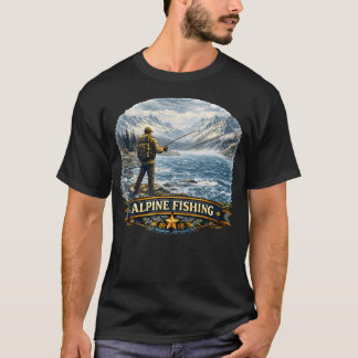 Alpensee-Angler-Bergwilderness T-Shirt