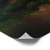 Alpensee bei Sonnenuntergang Poster (Ecke)