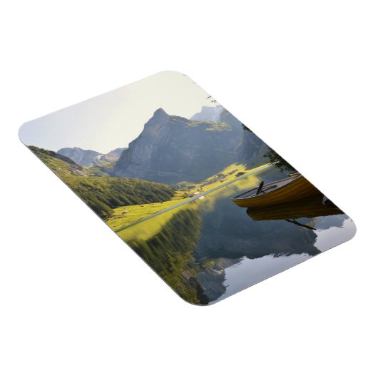 Alpensee in der Schweiz Magnet (Rechte Seite)