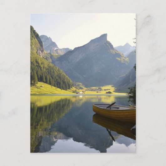 Alpensee in der Schweiz Postkarte (Vorderseite)