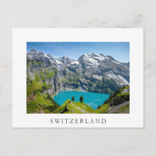 Alpensee Oeschinensee in der Schweiz Postkarte