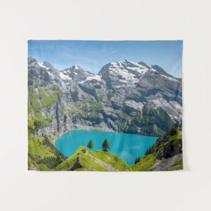 Alpensee Oeschinensee in der Schweiz Wandteppich