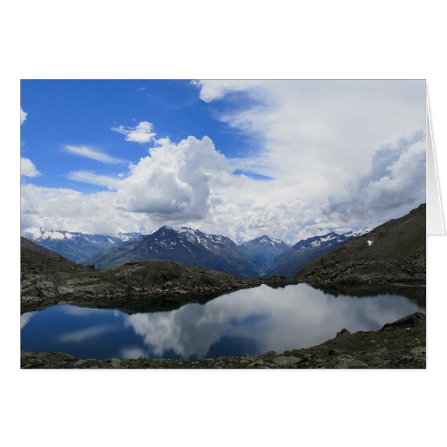 Alpensee und Wolken (Vorderseite (Horizontal))