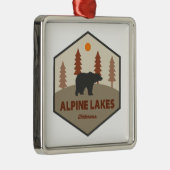 Alpenseen Wilderness Washington Bear Ornament Aus Metall (Rechts)