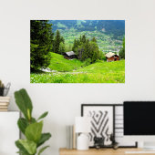 Alpensommer in der Schweiz Poster (Heimbüro)