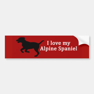 AlpenSpaniel-Hunde-Liebe Autoaufkleber