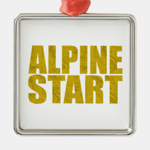 Alpenstart (Topo) Ornament Aus Metall