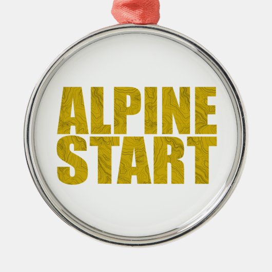 Alpenstart (Topo) Ornament Aus Metall (Vorne)