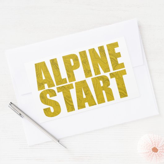 Alpenstart (Topo) Rechteckiger Aufkleber (Umschlag)