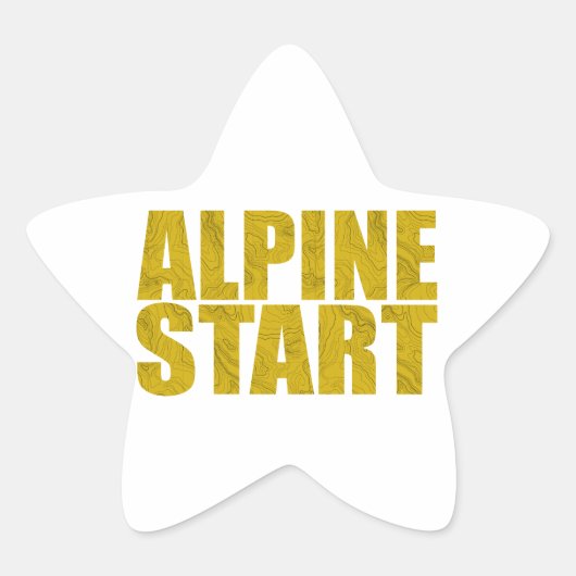 Alpenstart (Topo) Stern-Aufkleber (Vorderseite)