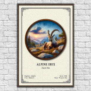 Alpensteinbock Zoologie Reihe Poster
