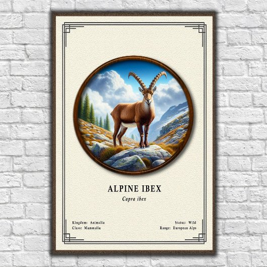 Alpensteinbock Zoologie-Serie Poster