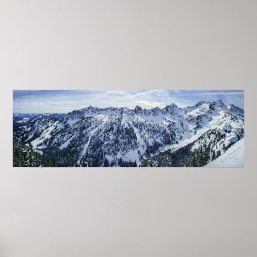 Alpental Backcountry Panorama Poster (Vorne)