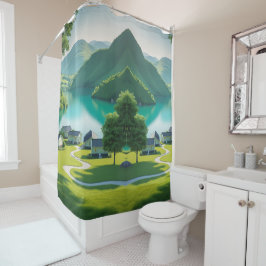 "Alpenumgehung: Frischen Sie Ihre Sinne auf jede D Duschvorhang