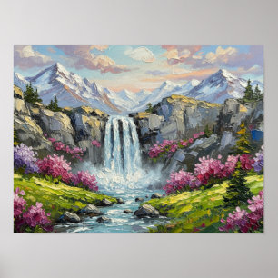 Alpenwasserfall-Serenade Poster