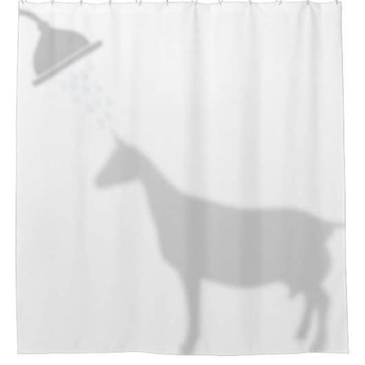 Alpenziege-Schatten-Silhouette-Schattenbuddies Duschvorhang (Vorderseite)