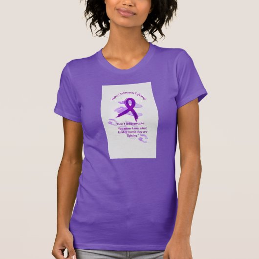 Alpha 1 Antitrypsin lila T-Stück T-Shirt (Vorderseite)