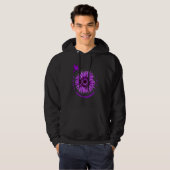 Alpha 1 Awareness Ribbon Purple Sunflower Bird Hop Hoodie (Vorne ganz)