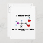 alpha-Aminosäure in nicht ionisierter Form (Molekü Postkarte (Vorne/Hinten)
