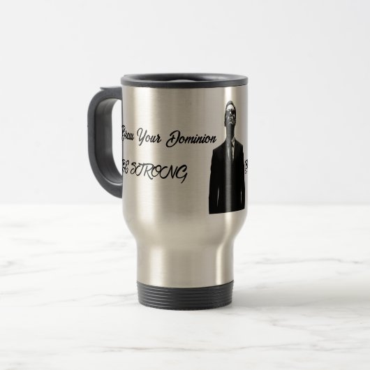 Alpha Attitude Travel Mug - Power in Stille Reisebecher (Vorderseite Links)