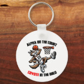 Alpha auf dem Hofe Coyote in der Wildnis Schlüsselanhänger (Vorderseite)