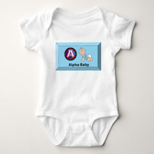 Alpha Baby Strampler (Vorderseite)