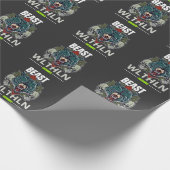 Alpha Beast _ Untamed Wolf Streetwear Fearless  Geschenkpapier (Ecke)